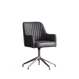 Curie Swivel Chair Antique Ebony - thumbnail 6