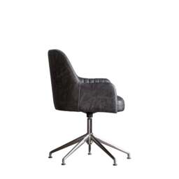 Curie Swivel Chair Antique Ebony - thumbnail 5