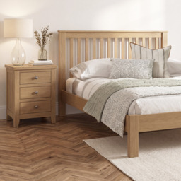 Tetbury King Size Bed in Natural Oak - thumbnail 1