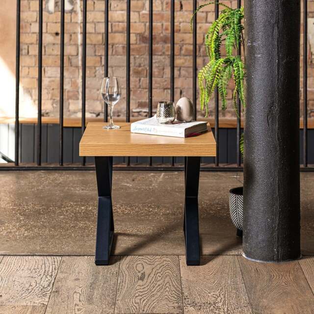Jupiter Smoked Oak Lamp Table - image 1