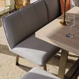 Neptune 180cm Dining Table with RHF Corner Bench - Misty - thumbnail 5