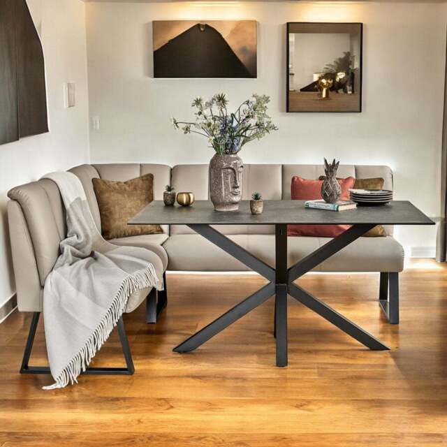 Eastcote Ceramic Dining Table 160cm - Black - image 1