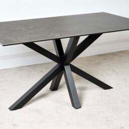 Eastcote Ceramic Dining Table 160cm - Black - thumbnail 3