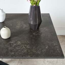 Eastcote Ceramic Dining Table 160cm - Black - thumbnail 2