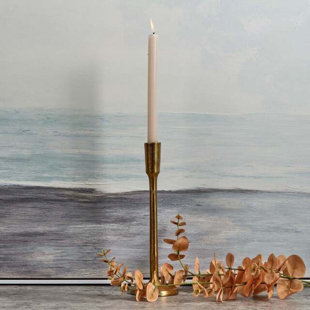 WINE GLASS STYLE CANDLE STAND 30 CM GOLD