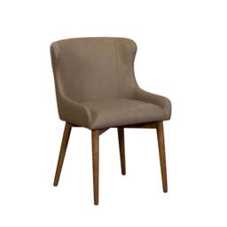 Lucca Dining Chair Dark Oak Leg - Taupe - thumbnail 1