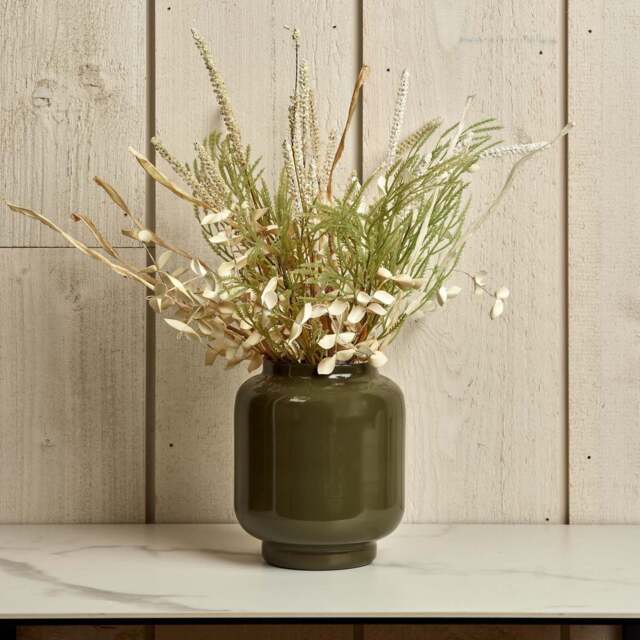 Glass Base Vase in Green Gold - Large - image 1