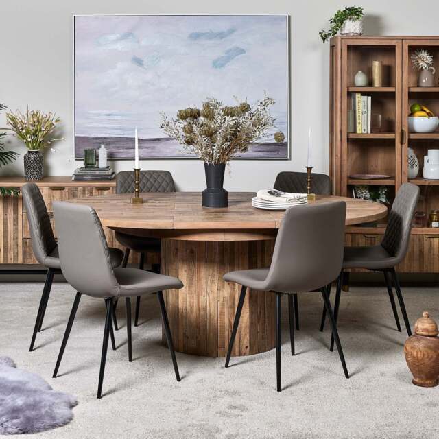 Perth 135-185 Round Extending Dining Table - image 1