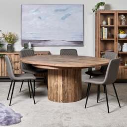Perth 135-185 Round Extending Dining Table - thumbnail 3