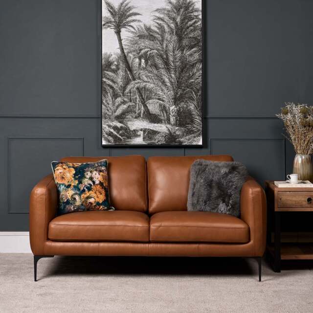 Carnaby Leather Sofa 2 Seater - Palomino Tan - image 1