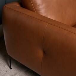 Carnaby Leather Sofa 2 Seater - Palomino Tan - thumbnail 3