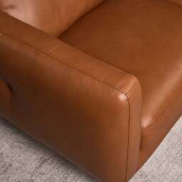 Carnaby Leather Sofa 2 Seater - Palomino Tan - thumbnail 4