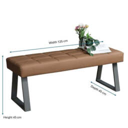 Rubix Low Bench in Tan - thumbnail 6