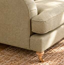 Eastbourne 2 Seater Sofa in Olive with Olive Stripe Cushions - thumbnail 5