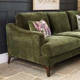 Willow 2 Seater with Right Hand Chaise in Olive Green - thumbnail 5