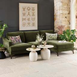 Willow 2 Seater with Right Hand Chaise in Olive Green - thumbnail 1
