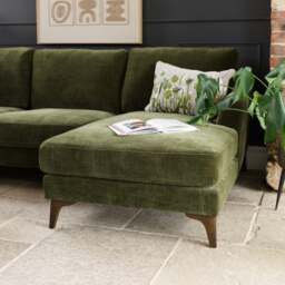 Willow 2 Seater with Right Hand Chaise in Olive Green - thumbnail 6