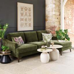 Willow 2 Seater with Right Hand Chaise in Olive Green - thumbnail 3