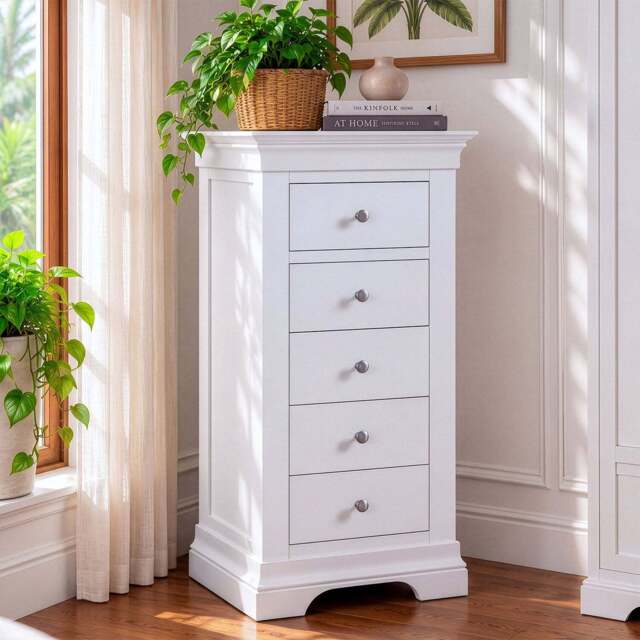 Provence 5 Drawer Chest in white - image 1