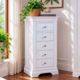 Provence 5 Drawer Chest in white - thumbnail 1
