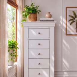 Provence 5 Drawer Chest in white - thumbnail 2