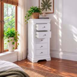 Provence 5 Drawer Chest in white - thumbnail 4