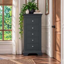 Provence 5 Drawer Chest in Black - thumbnail 1