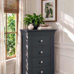 Provence 5 Drawer Chest in Black - thumbnail 2