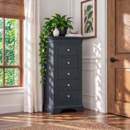Provence 5 Drawer Chest in Black - thumbnail 3