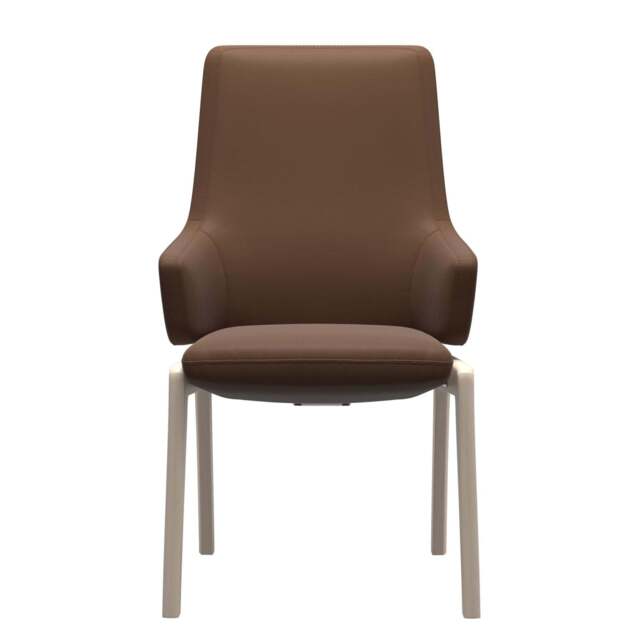 Stressless Vanilla High Back Dining Chair with Traditional Base - image 1