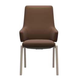 Stressless Vanilla High Back Dining Chair with Traditional Base - thumbnail 1