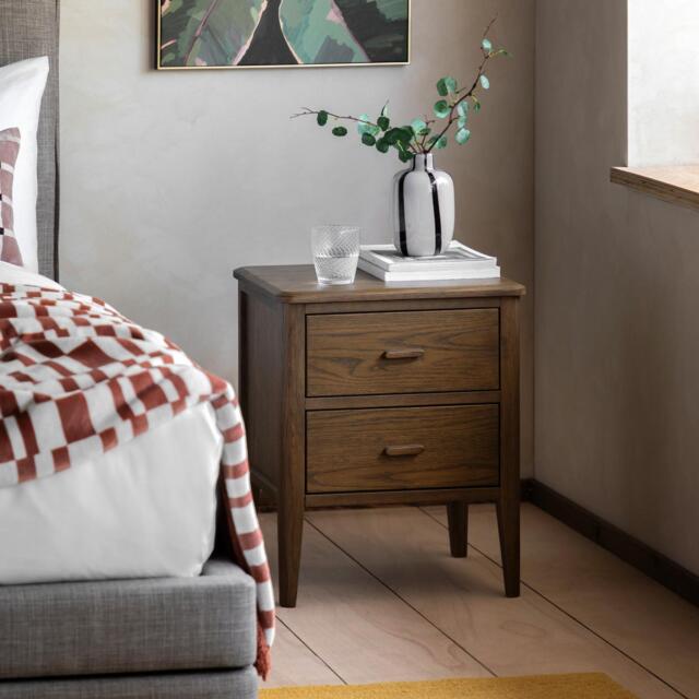 Camden 2 Drawer Bedside Walnut - image 1