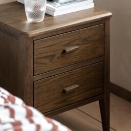 Camden 2 Drawer Bedside Walnut - thumbnail 2