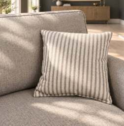 Eastbourne Armchair in Grey with Grey Stripe Cushion - thumbnail 5