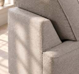 Eastbourne Armchair in Grey with Grey Stripe Cushion - thumbnail 6