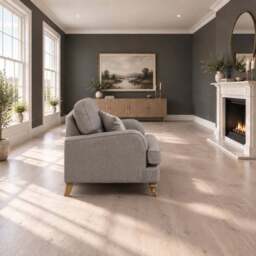 Eastbourne Armchair in Grey with Grey Stripe Cushion - thumbnail 3