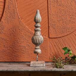 Wooden Bud Trophy Ornament - Vintage Gold - thumbnail 1