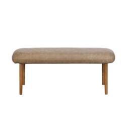 Lucca Low Bench Dark Oak Leg  - Taupe - thumbnail 2