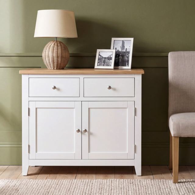Tetbury 2 Door 2 Drawer Sideboard in Painted / Oak - image 1