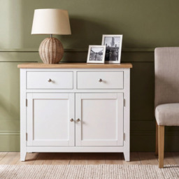 Tetbury 2 Door 2 Drawer Sideboard in Painted / Oak