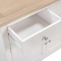 Tetbury 2 Door 2 Drawer Sideboard in Painted / Oak - thumbnail 6