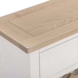 Tetbury Wine Console Table With Shelf in Painted / Oak - thumbnail 4