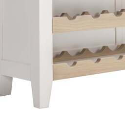 Tetbury Wine Console Table With Shelf in Painted / Oak - thumbnail 5