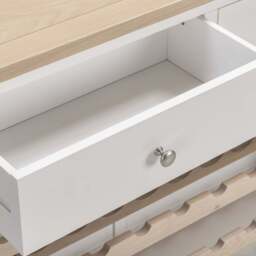 Tetbury Wine Console Table With Shelf in Painted / Oak - thumbnail 6
