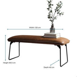 Hardy Low Dining Bench - Tan - thumbnail 5
