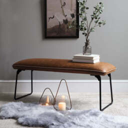 Hardy Low Dining Bench - Tan - thumbnail 2