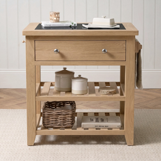Bibury Small Kitchen Island in Natural Oak - image 1