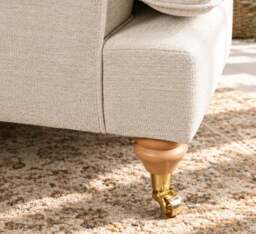 Eastbourne 3 Seater Sofa in Natural with Navy Stripe Cushions - thumbnail 5