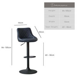 Jonathan Bar Stool in Blue - thumbnail 6