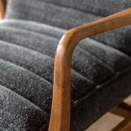 Datsun Armchair Charcoal Boucle - thumbnail 4